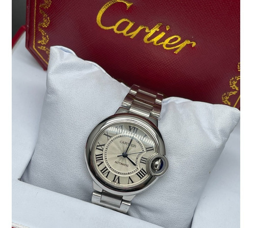 Reloj Cartier De Automático Ballon Bleu Plateado