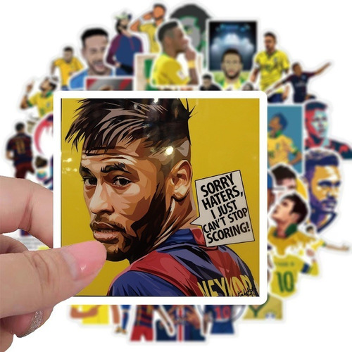 50 Stickers De Neymar - Etiquetas Autoadhesivas