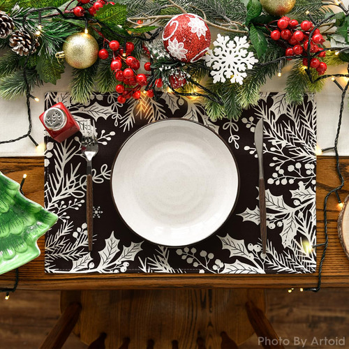 Artoid Mode Juego 4 Manteles Individuales Navidad 30x45 Cm M