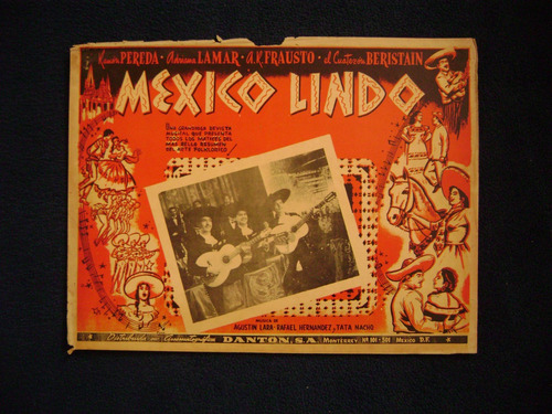 Mexico Lindo Agustin Lara Cartel Poster E 31.1023