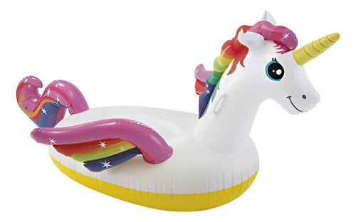 Inflable Unicornio Montable Color Blanco