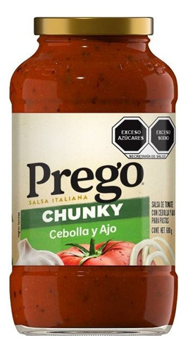 2 Pza Salsa De Tomate Campbell's Prego Para Pastas Con Cebol