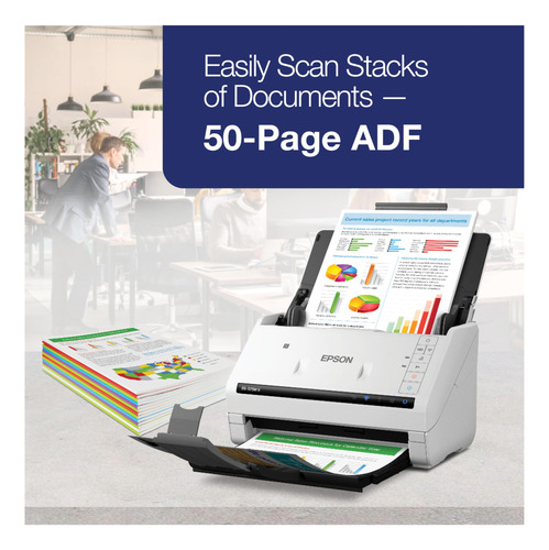 Escáner De Documentos Epson Ds-575w Ii Inalámbrico A Color D