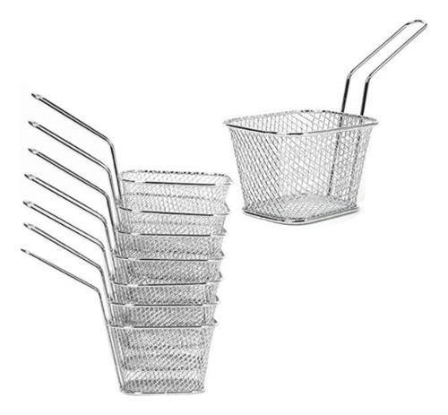 P 10 Latas De Batata Chips Mini Fritadeira Aço Inoxidável