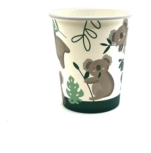 Vaso Koala 10 Unid Animales Del Bosque Cotillón  