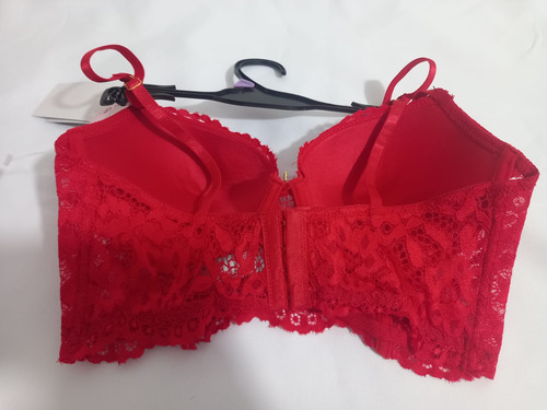 Brasier Daisy Fuentes 36c Push Up Rojo Extra Soporte
