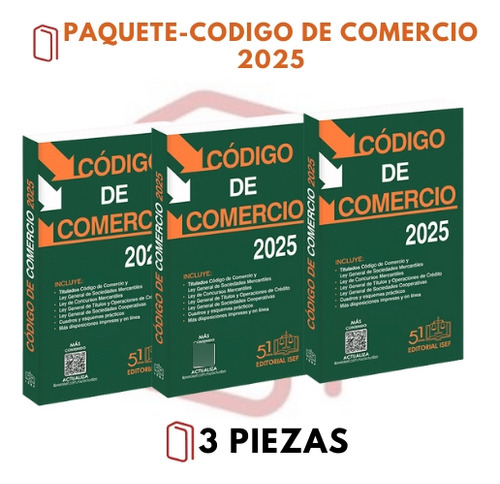 Código De Comercio 2025 (3 Piezas)