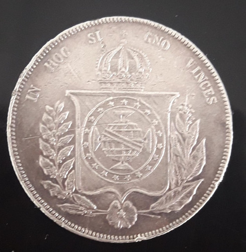 Imagem 2 de 2 de Moeda 1000 Reis Ano 1866