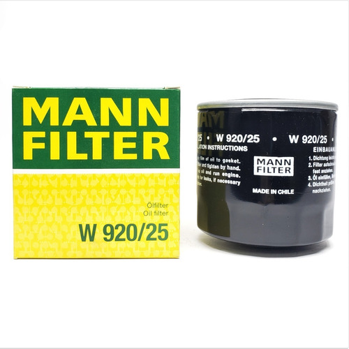 Filtro Aceite W920/25 Mann Filter B Y D Chery Great Wall