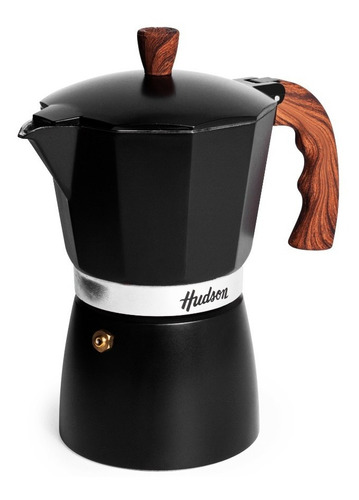 Cafetera Aluminio Esmaltado Negro Tipo Italiana Induccion 6