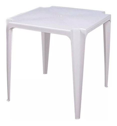 Mesa Plastica Quadrada 70 X 70 Branca