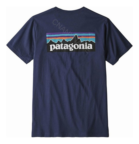 Camiseta De Manga Corta Orgánica Con Logo Patagonia P-6  [u]