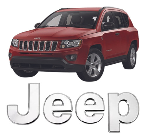 Emblema Logo Aplique Grade Jeep Compass 2015 A 2021 