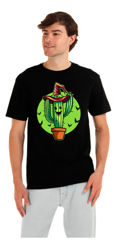 Playera Halloween Cactus Y Murcielagos Diseño 14 Beloma