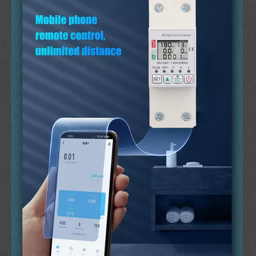 Medidor De Potencia Con Disyuntor Inteligente Wifi Para Ener