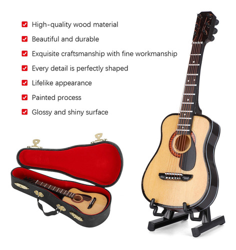 Decoración De Guitarra Miniatura Adornos Mini Instrumentos M
