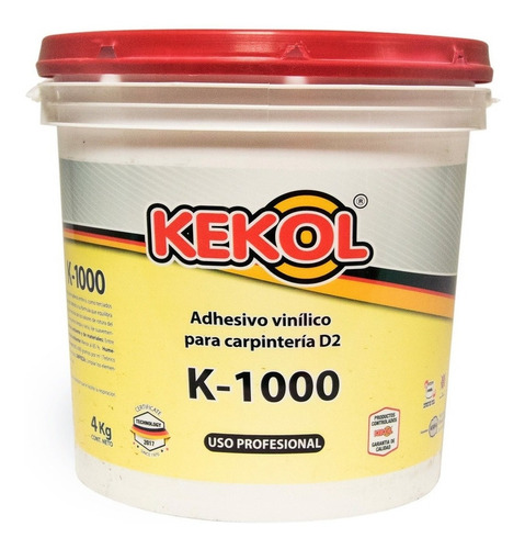 Cola Vinilica De Carpintero Para Madera Kekol K1000 X4 Kg