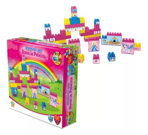 Jogo Monta E Desmonta Sonho De Princesa 48 Peças 17 Adesivos Presente  Interativo 360 GGB - Brinquedos de Montar e Desmontar - Magazine Luiza