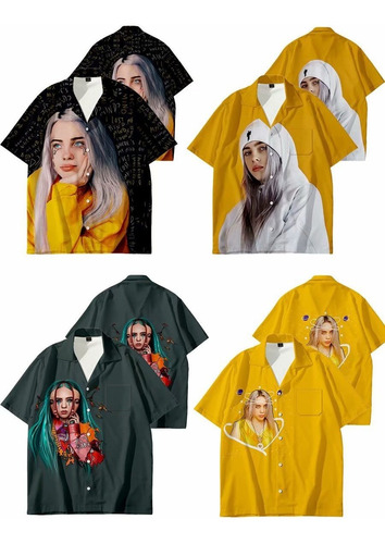 Billie Eilish Serie De Manga Corta T-shirt Camisas Ropa Nuev