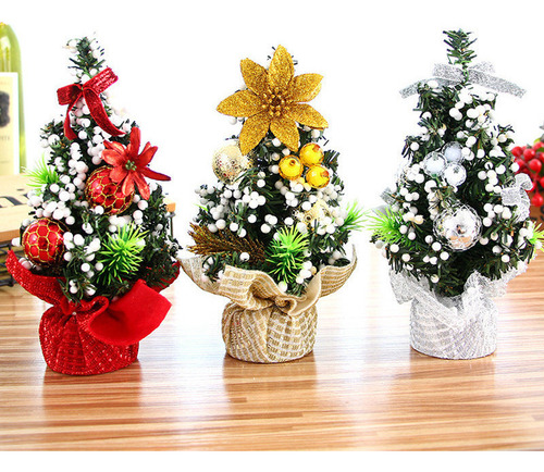 De 3 Uds Mini Árbol De Navidad 20cm Decoraciones De
