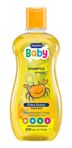 Shampoo Bebes Algabo Baby Extra Suave X 200ml Sin Lagrimas