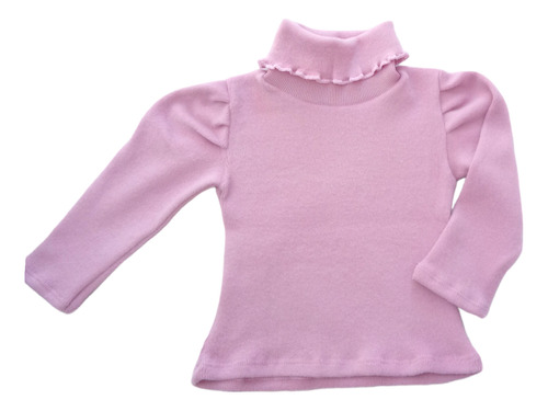 Polera Para Bebe. Cuello Alto. Manga Princesa. Invierno Niña