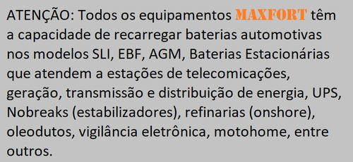 Carregador De Bateria 50a 110/220v Com Auxiliar De Partidas