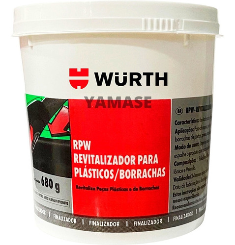 Revitalizador De Plásticos E Borrachas Rpw Wurth 680g Pote