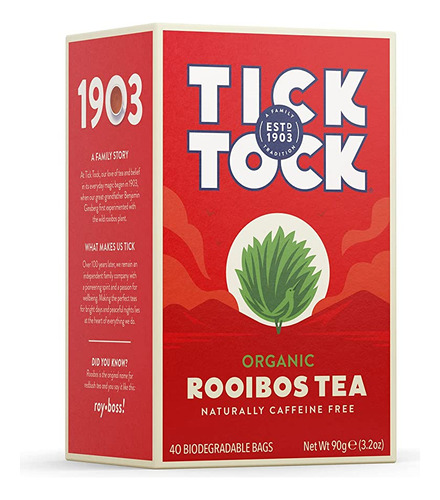 Bolsas De Té Orgánicas Rooibos Orgán - Unidad a $78