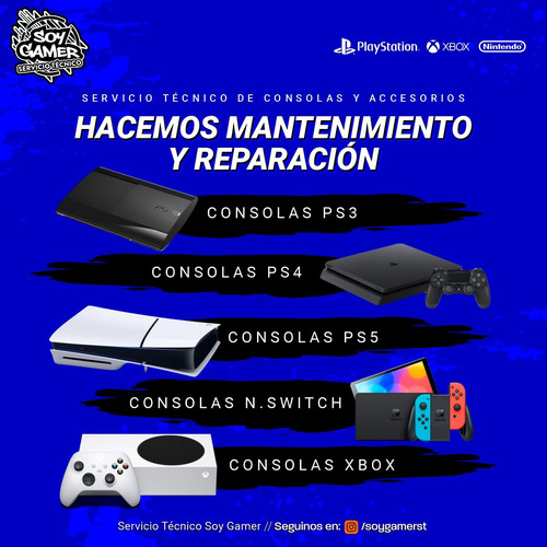 Reparacion Joystick Ps4 Ps5 Ps3 Xbox Nintendo Soy Gamer