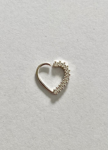 4x Kits 2x Piercings Argola Coração Prata 925 Helix Daith