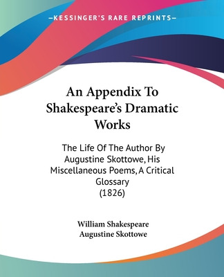 Libro An Appendix To Shakespeare's Dramatic Works: The Li...