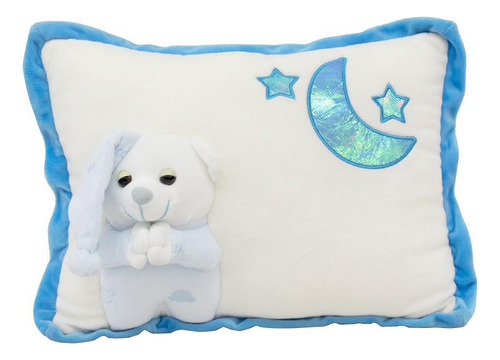 Almofada Urso Azul Soneca 33x25cm