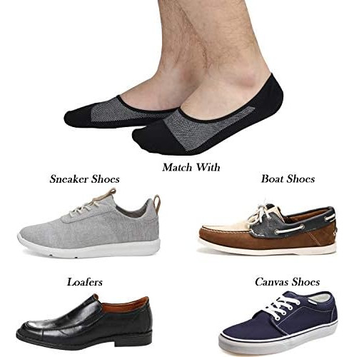 Jormatt 6 Pares Hombres Mujeres Genuino No Show Calcetines C