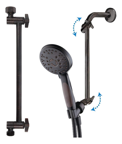 Brazo De Ducha Ajustable Hotel Spa 4303 De 27,9cm Negro