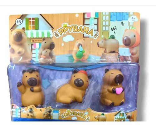 Muñecos Capibara X3 Set Carpincho Juguete