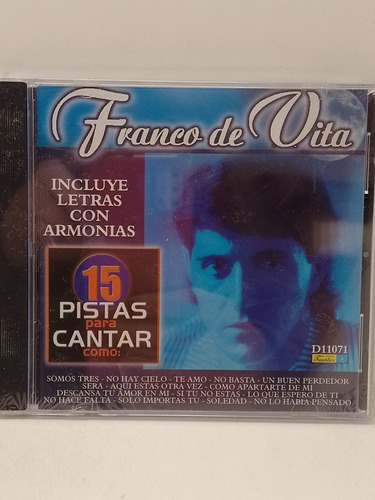 15 Pistas Karaoke Franco De Vita Cd Nuevo 