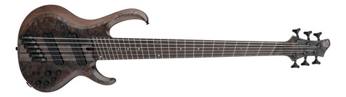 Contrabajo Ibanez BTB806ms Multiscale Workshop Series 6c, acabado corporal, color mate, gris transparente, plano, orientación de la mano derecha, número de cuerdas: 6