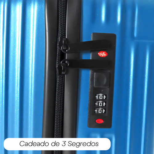 Juego con maleta de viaje y funda de mano de arce, color rosa, azul liso