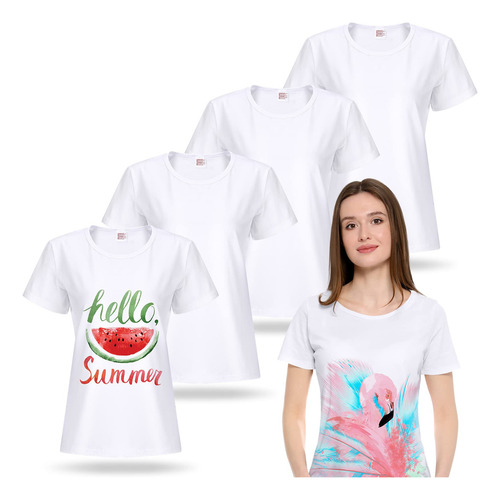 Jenpen 5 Piezas De Sublimación Para Mujer, Camiseta Básic.