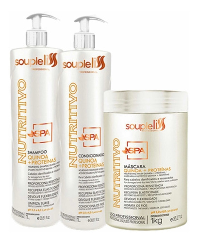 Tratamiento Capilar Spa Nutri Soupleliss 3x1000ml Quinoa