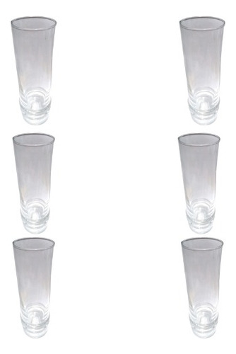 Set Vaso Trago Largo Dos Anillos 250ml X6