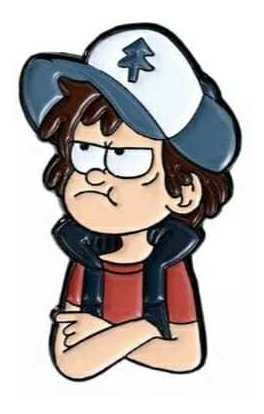 Pin Broche Metálico Gravity Falls- Gemelos Misterio - Dipper