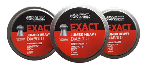 3 Latas Diabolo Jsb Exact Jumbo Heavy Cal 5.5mm