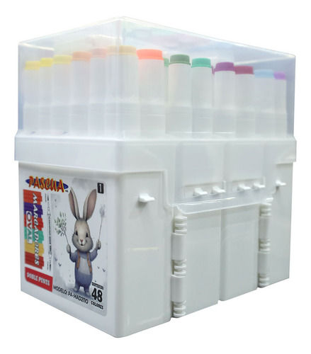 Marcador Doble Punta Pascua 48 Colores 24 Marcadores Arte