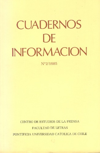 Cuadernos De Información - Nº 2 / 1985.