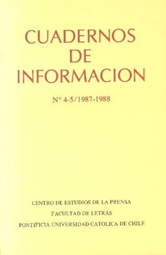 Cuadernos De Información - Nº 4-5 / 1987-1988.