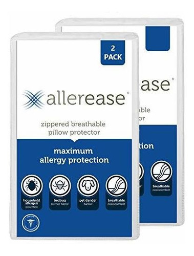 Aller-ease Maximum Allergy Pillow Protector King, Paquete De