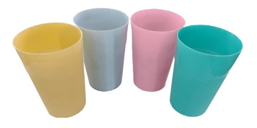 Vasos Vaso Plásticos Color Pastel Por 4 Unidades