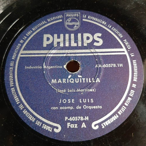 Pasta Jose Luis Acomp Orquesta Philips C384